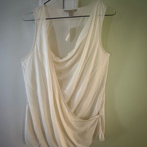 Banana Republic Cream Drape Tank Top